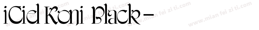 iCielKoni Black字体转换